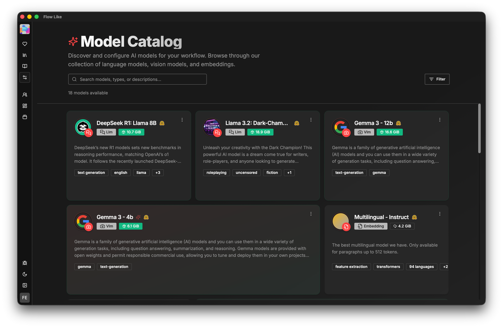 Select AI Models from the Model Catalog
